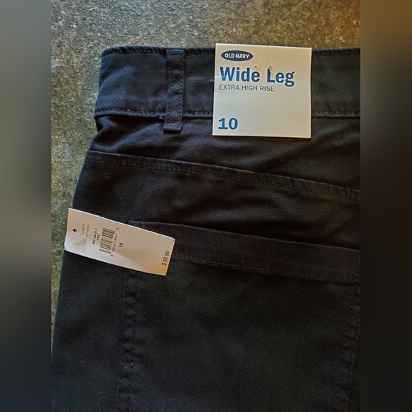 Old Navy Black Extra High Rise Wide Leg Pants - Picture 1 of 4